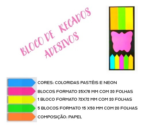 BLOCO ADESIVO C/9 PCS